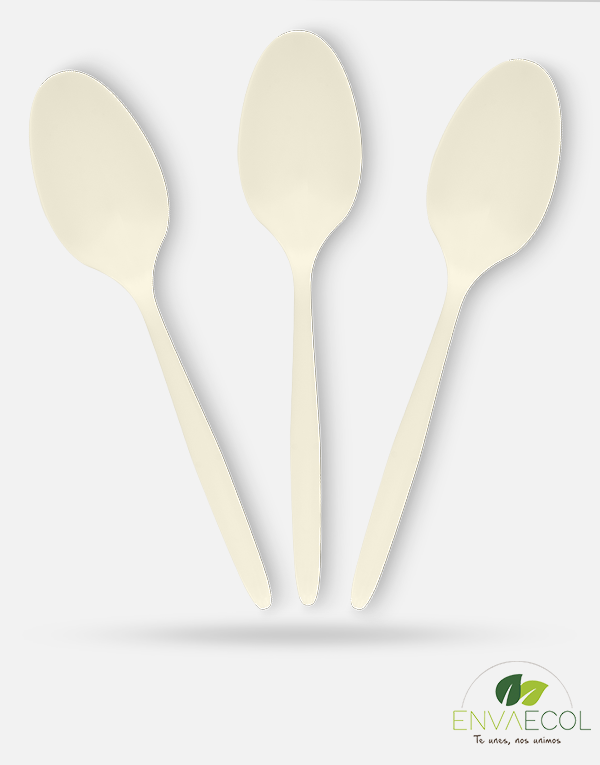 CUCHARA POSTRE BIODEGRADABLE - DE ALMIDÓN DE MAÍZ 222